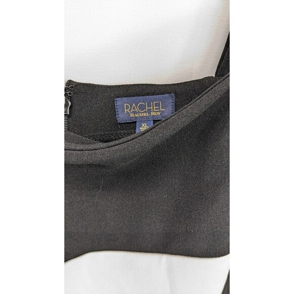 $129 Rachel Roy Black & White Colorblock Sleeveless Full Length Dress Party XL - Picture 2 of 10